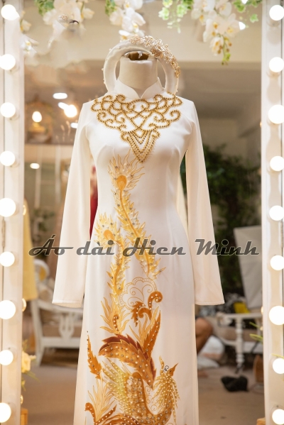 Áo dài cặp đôi nam nữ họa tiết Long Phụng