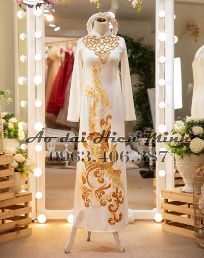 Áo dài cặp đôi nam nữ họa tiết Long Phụng