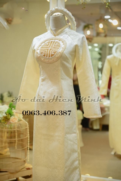 Áo dài cưới đôi - Áo dài cưới màu trắng