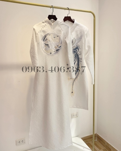 Áo dài cặp đôi nam nữ HMC147