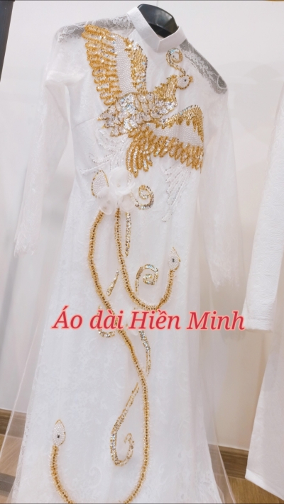 Áo dài cưới đôi họa tiết Long Phụng