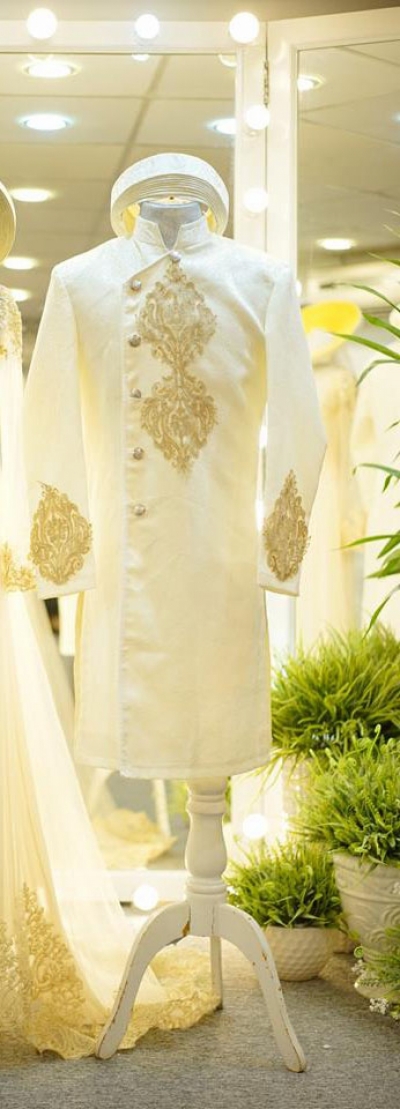 Áo dài cưới cặp Gấm sang trọng
