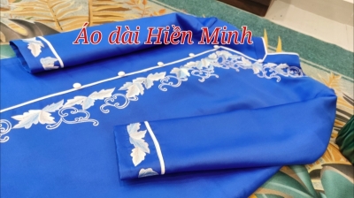 Áo dài Nam cách tân cao cấp họa tiết thêu