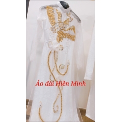 Áo dài cưới đôi họa tiết Long Phụng